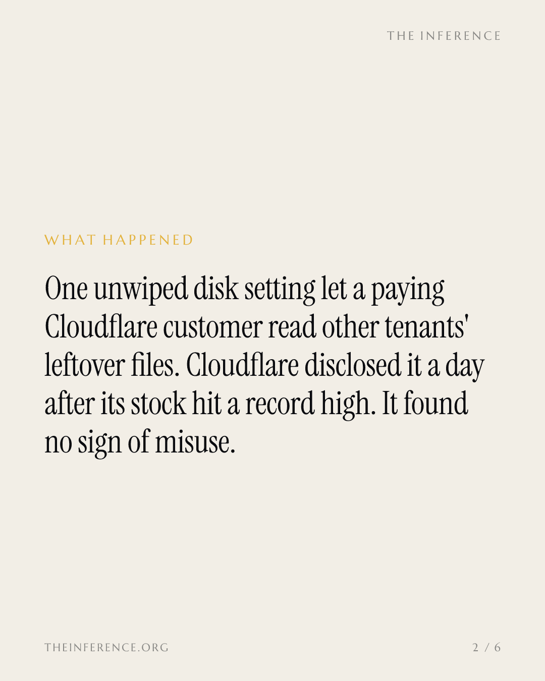 Cloudflare раскрыла утечку данных между клиентами песочницы — на следующий день после рекордных $353 за акцию — slide 1