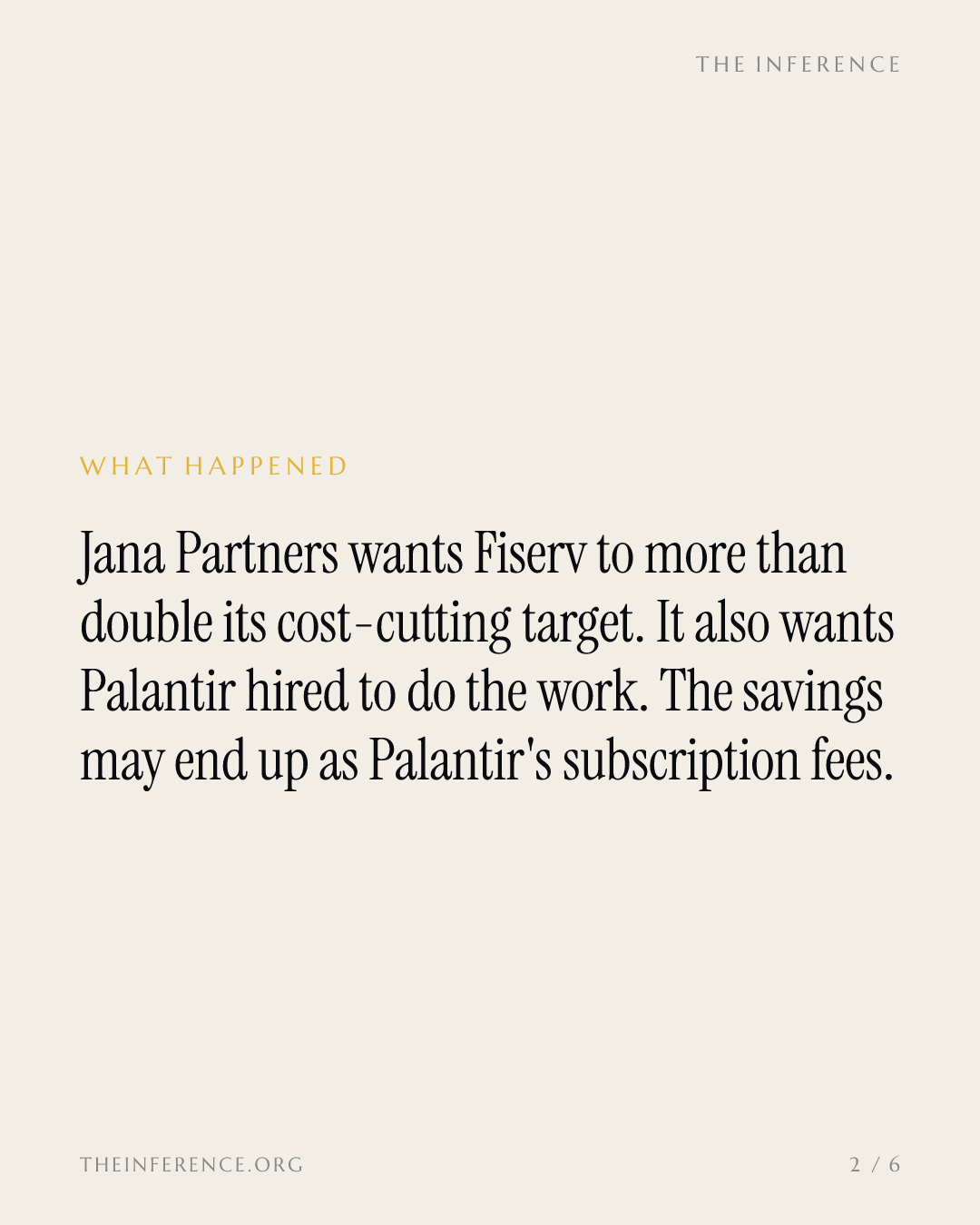 Activist Investor Pushes Fiserv to Deepen Cuts and Hand Palantir the Toll — slide 1