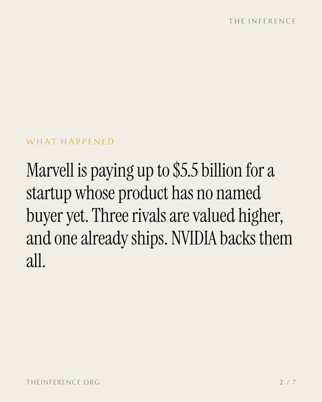 Three Optical Startups Now Priced Above Marvell's Entire $3.25 Billion Fabric Purchase — slide 1