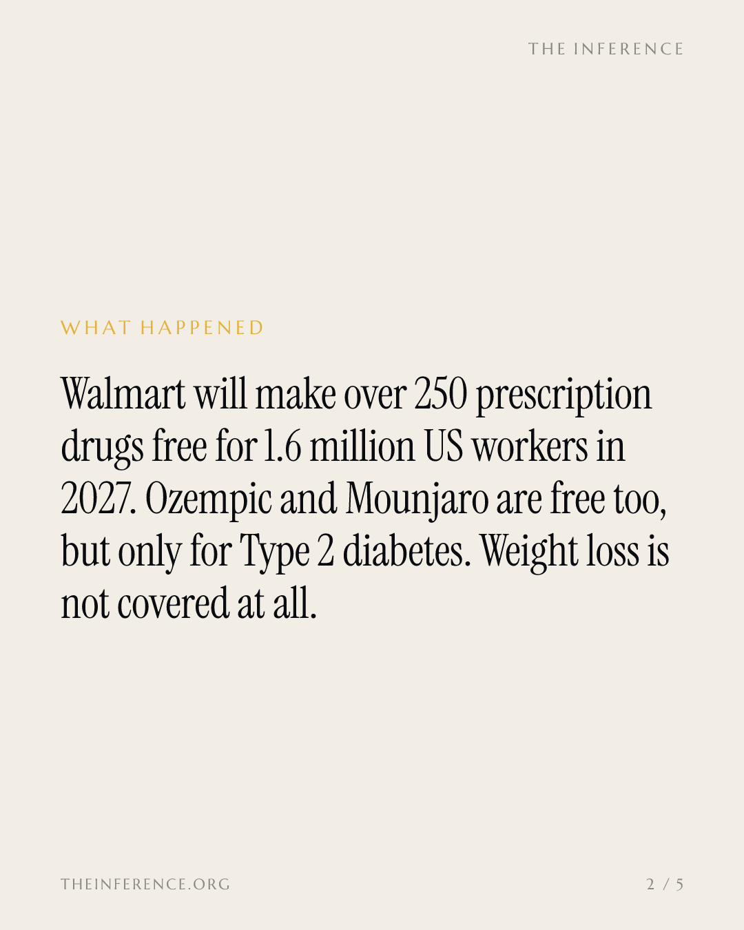Walmart's 1.6 million workers get free Ozempic and Mounjaro for diabetes, not weight loss — slide 1