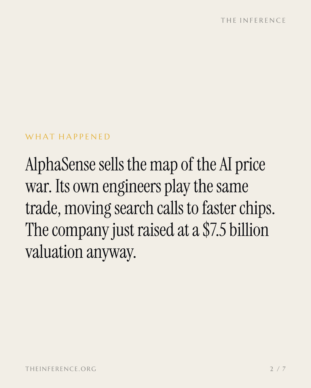 AlphaSense measures the AI price war, and its own bill is falling — slide 1
