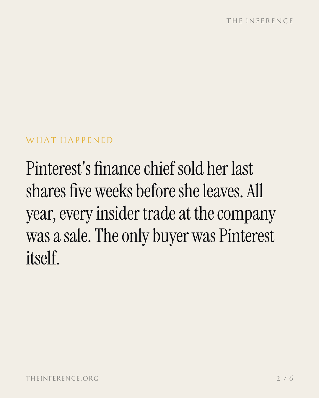 36 Insider Sells, Zero Buys: Pinterest's Only Buyer Is Pinterest — slide 1