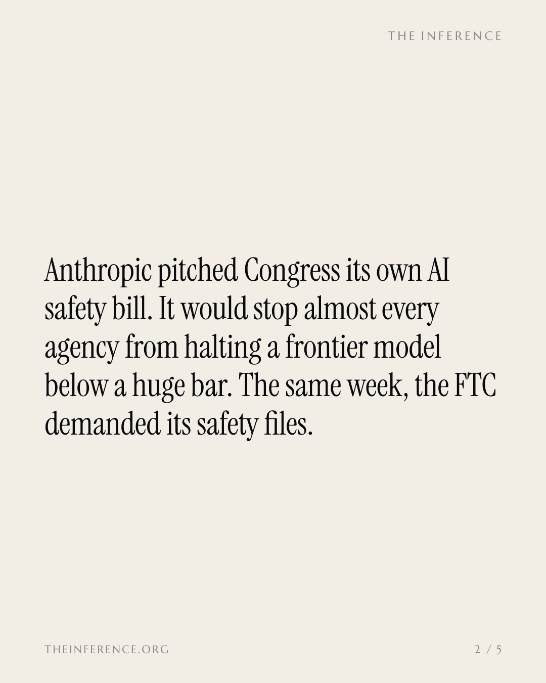 Anthropic drafted its own federal shutdown rules the same week the FTC demanded its safety files — slide 1