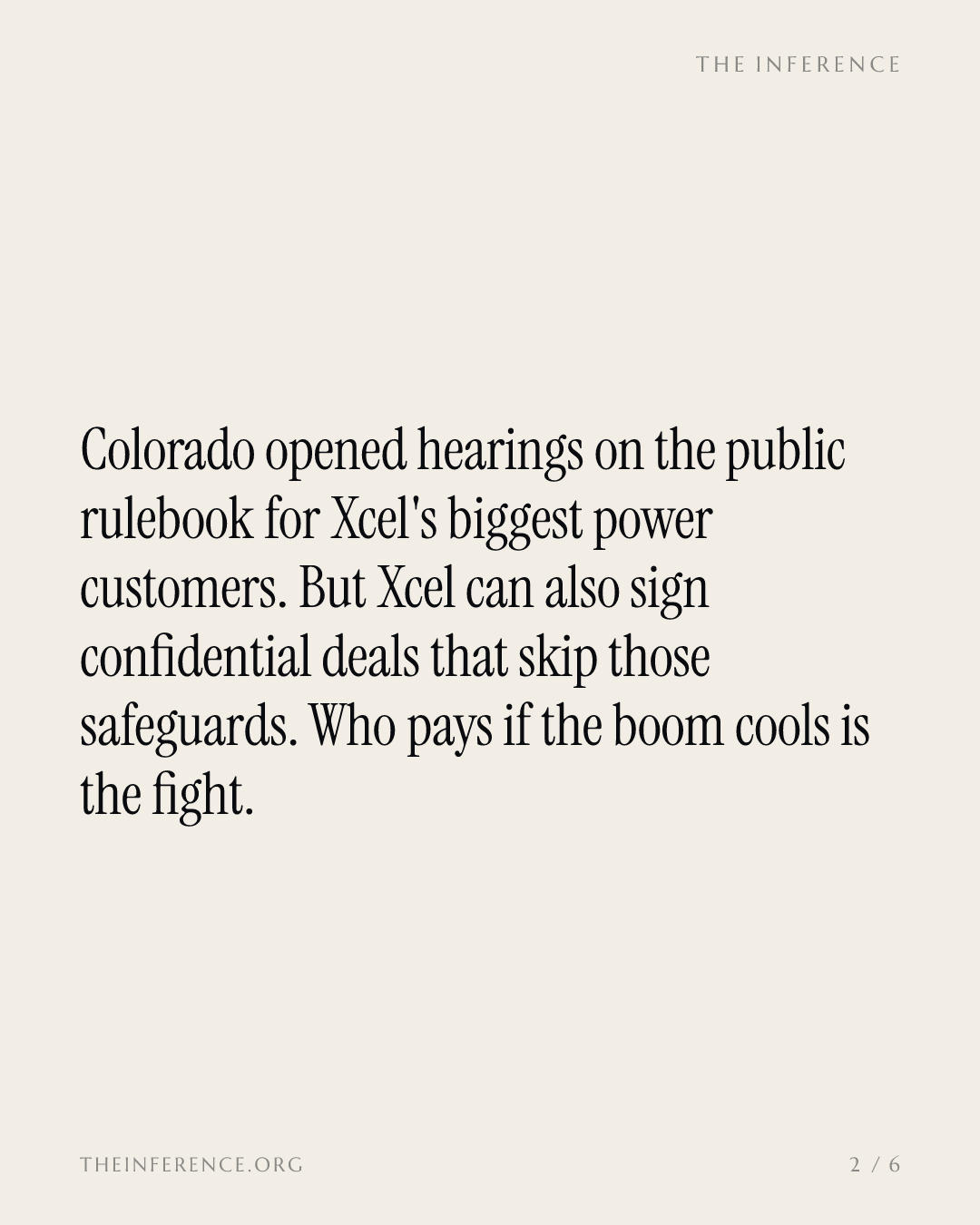 Xcel runs two price books for AI data centers: one public, one confidential — slide 1