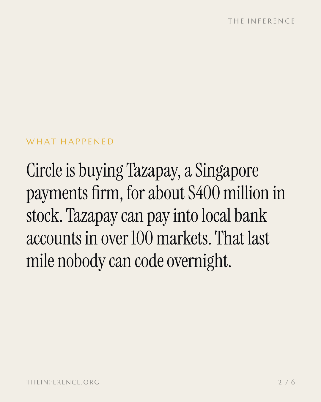 Circle Pays $400 Million for the Boring Part of Stablecoins — slide 1