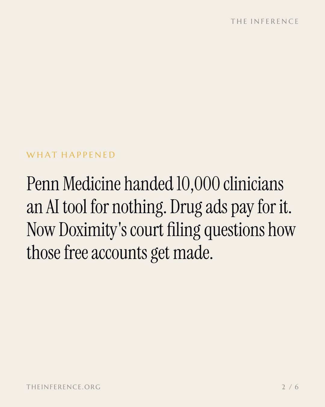 OpenEvidence Gives Doctors AI for Free. The Court Fight Shows What Free Costs. — slide 1