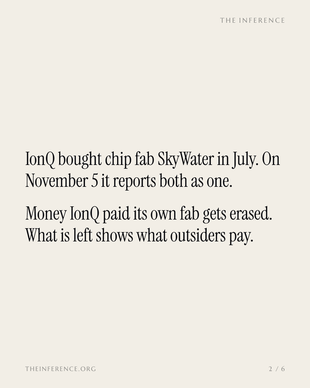 IonQ reports SkyWater for the first time on November 5; D-Wave is the only outside customer with a deal — slide 1