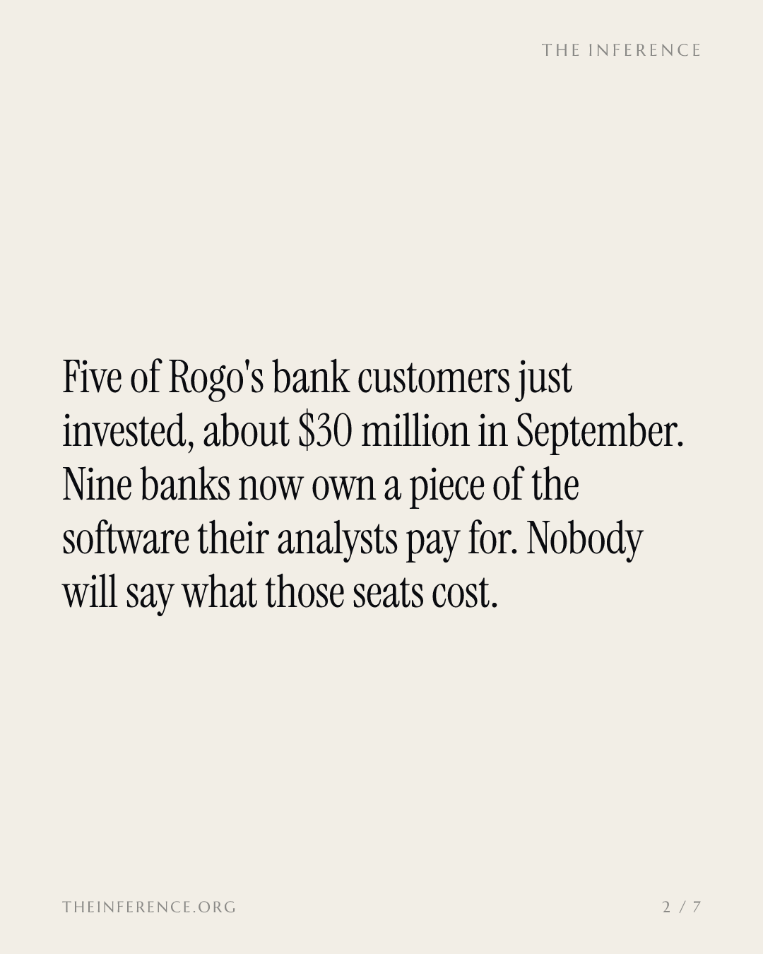 Nine banks with $20 trillion in assets bought into Rogo, the AI their analysts already pay to use — slide 1