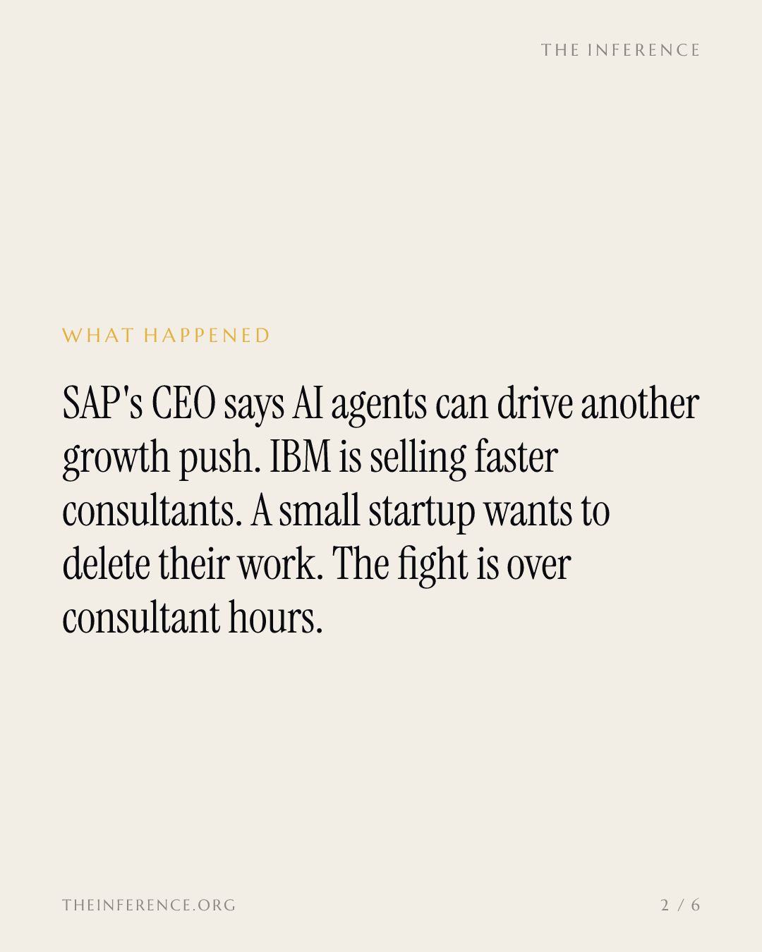 SAP promises a historic AI windfall, and its own pricing shows where the deflation lands — slide 1