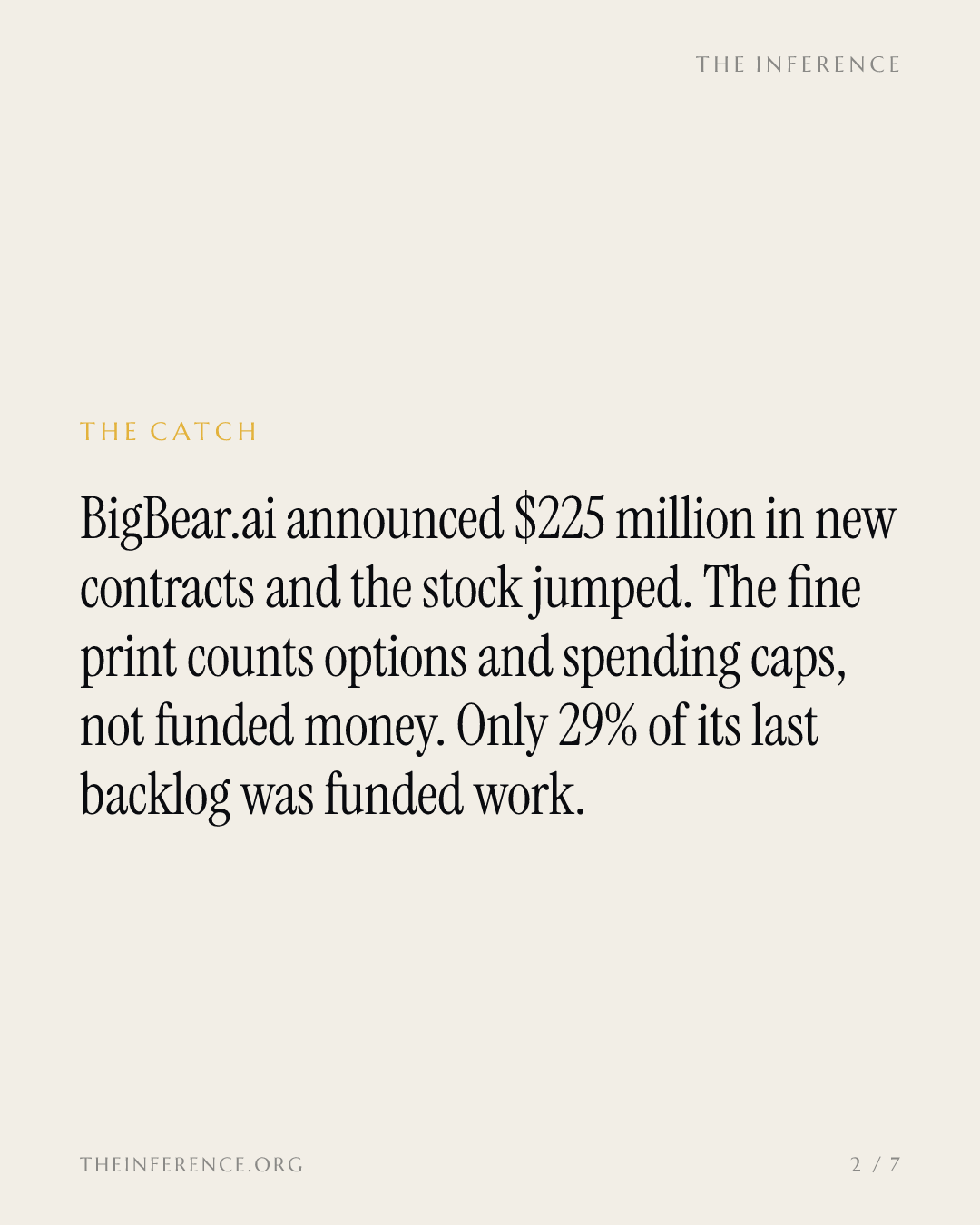 BigBear.ai's $225 Million of Contracts Is a Ceiling, Not a Check — slide 1
