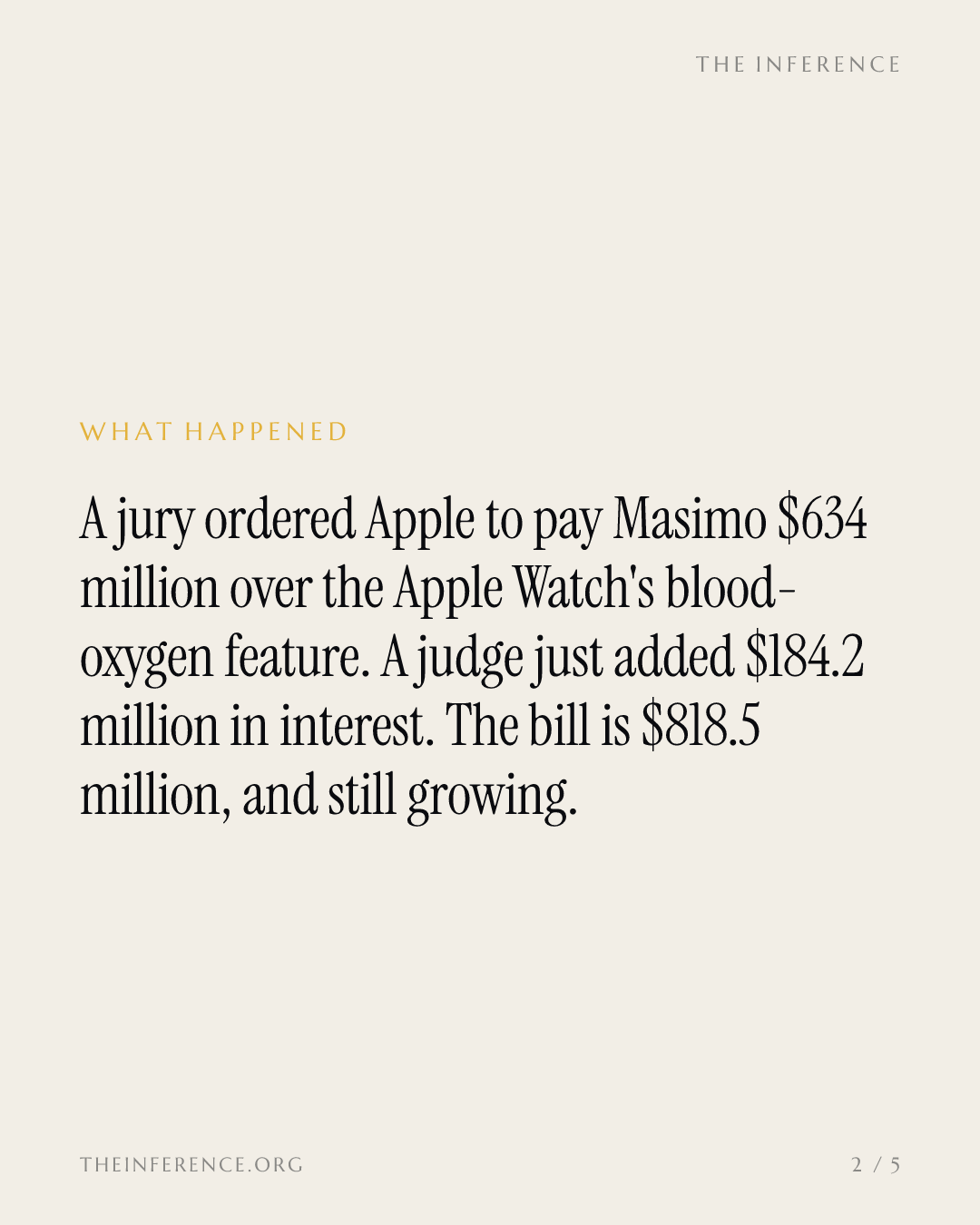 Apple now owes $818.5 million on a patent that expired in 2022 — slide 1
