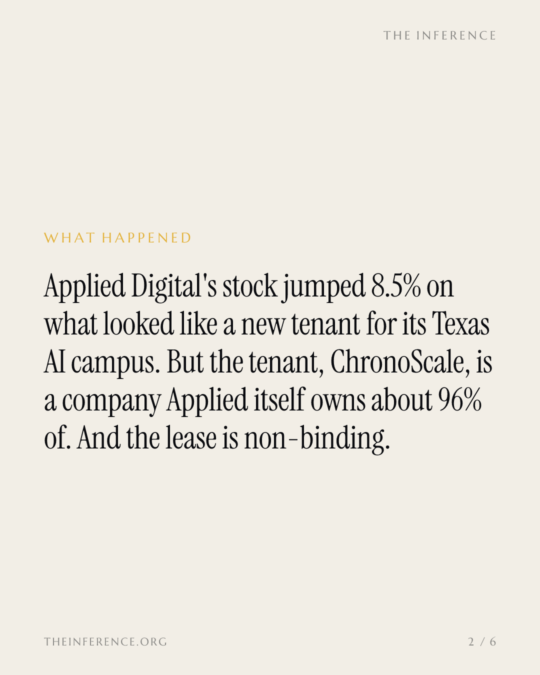 Applied Digital's Newest Tenant Is Itself: The Soluna Deal as Financing Template — slide 1
