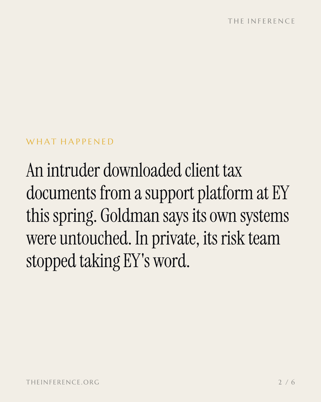 Goldman Says Client Assets Are Safe. Its Risk Team Is Asking EY to Prove It — slide 1