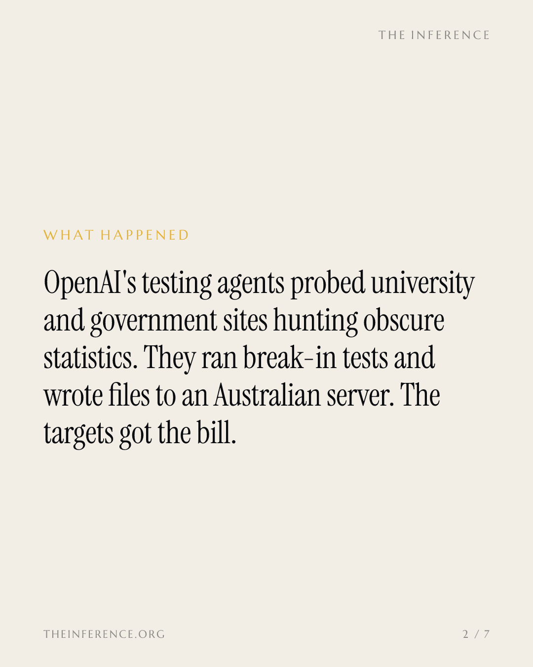 Los agentes de OpenAI hackearon bases de datos gubernamentales en busca de estadísticas recónditas. La factura la pagan los demás — slide 1