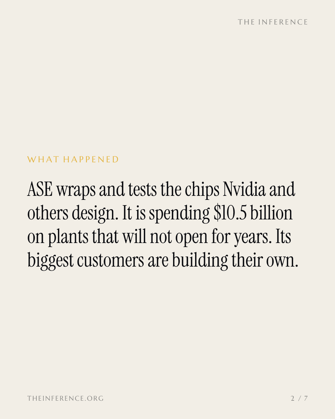 ASE is spending $10.5 billion before the AI money arrives — slide 1