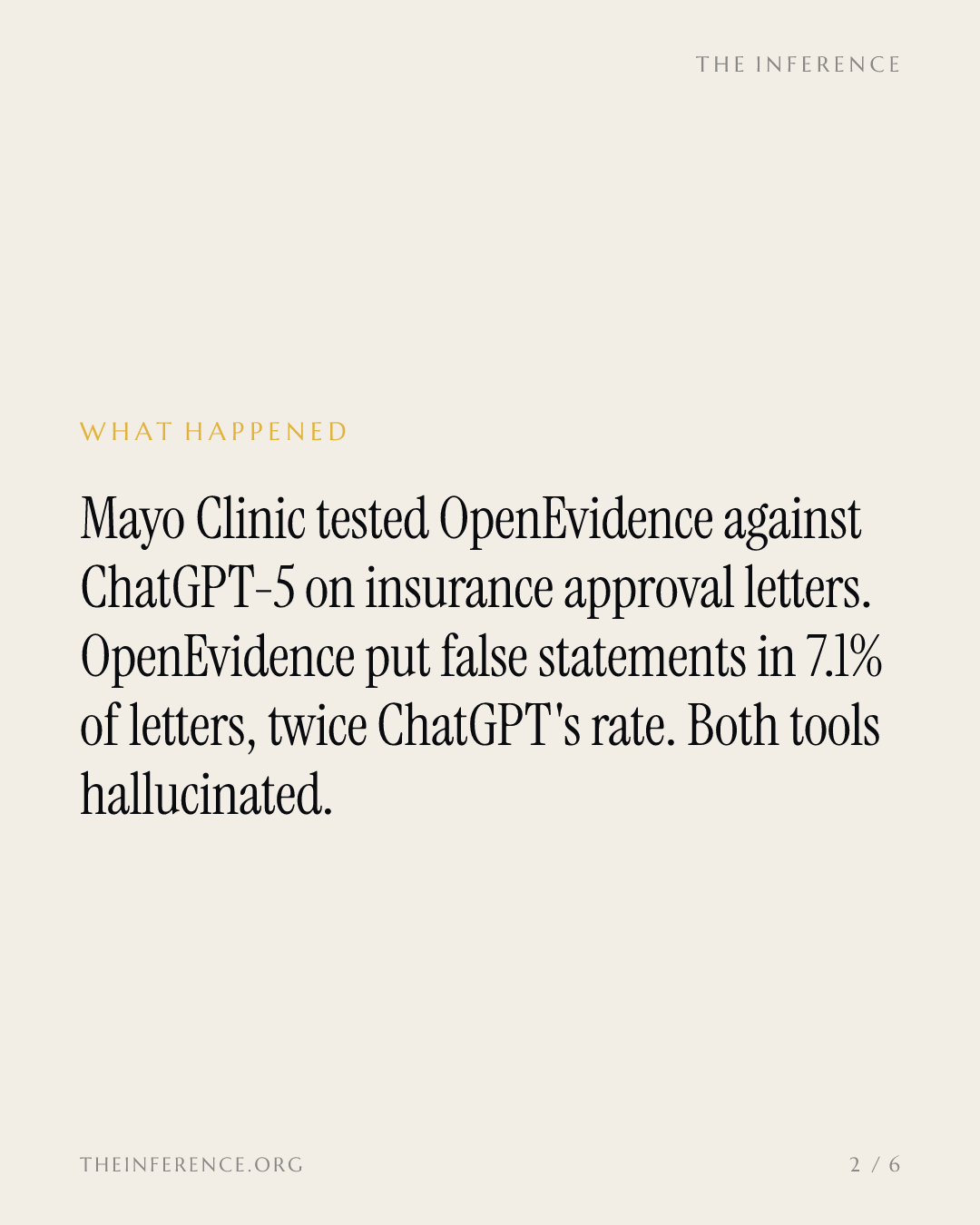 OpenEvidence's prior-auth letters no better than ChatGPT's in Mayo test; $15 billion buys its distribution — slide 1