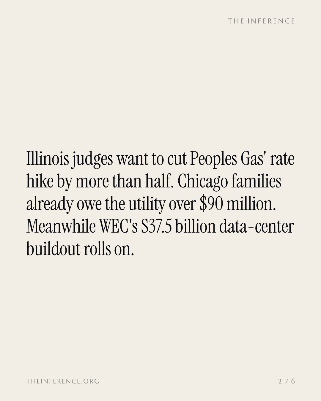 Illinois judges move to halve WEC's gas rate hike as its $37.5 billion data-center build rolls on — slide 1