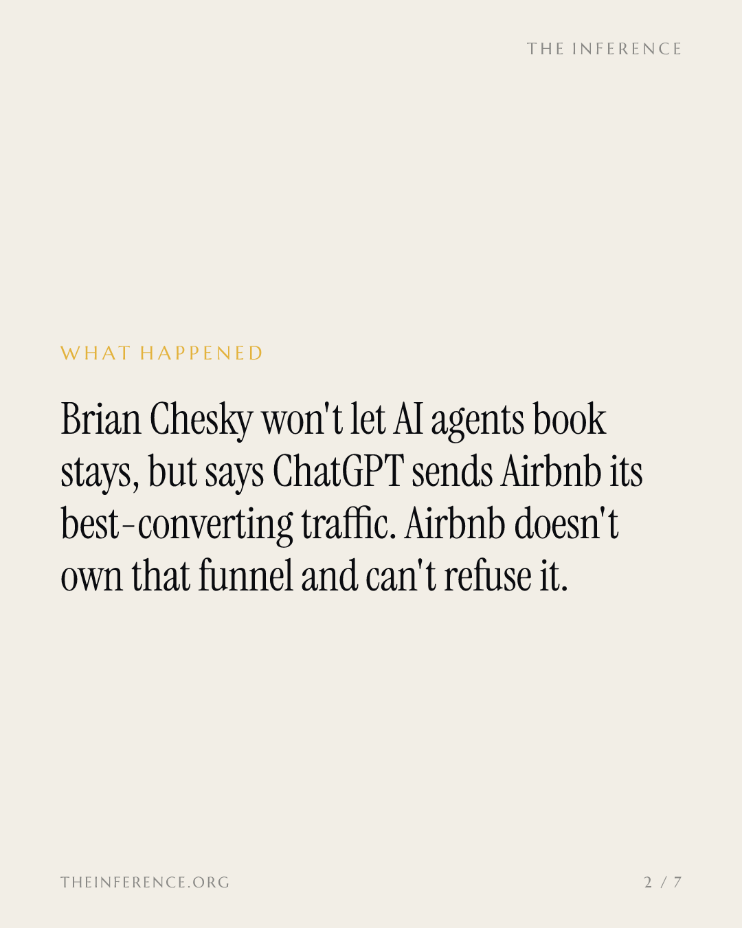 Airbnb Says No to Agent Bookings While ChatGPT Becomes Its Best Salesman — slide 1