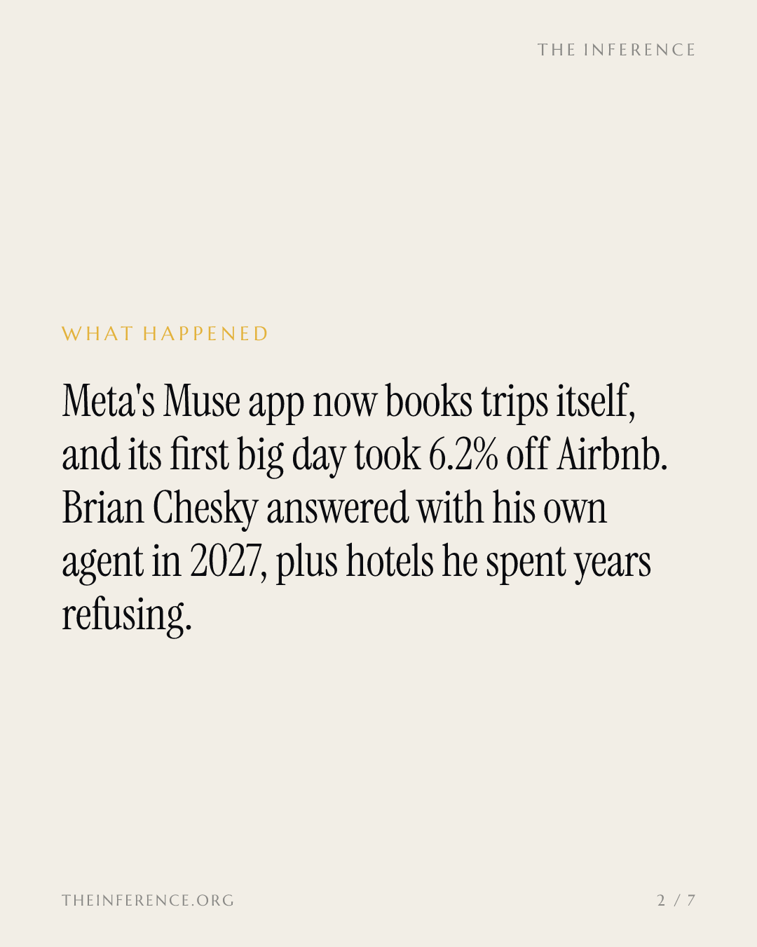 After Muse took 6.2% off Airbnb, Chesky promised an agent and the hotels he swore off — slide 1