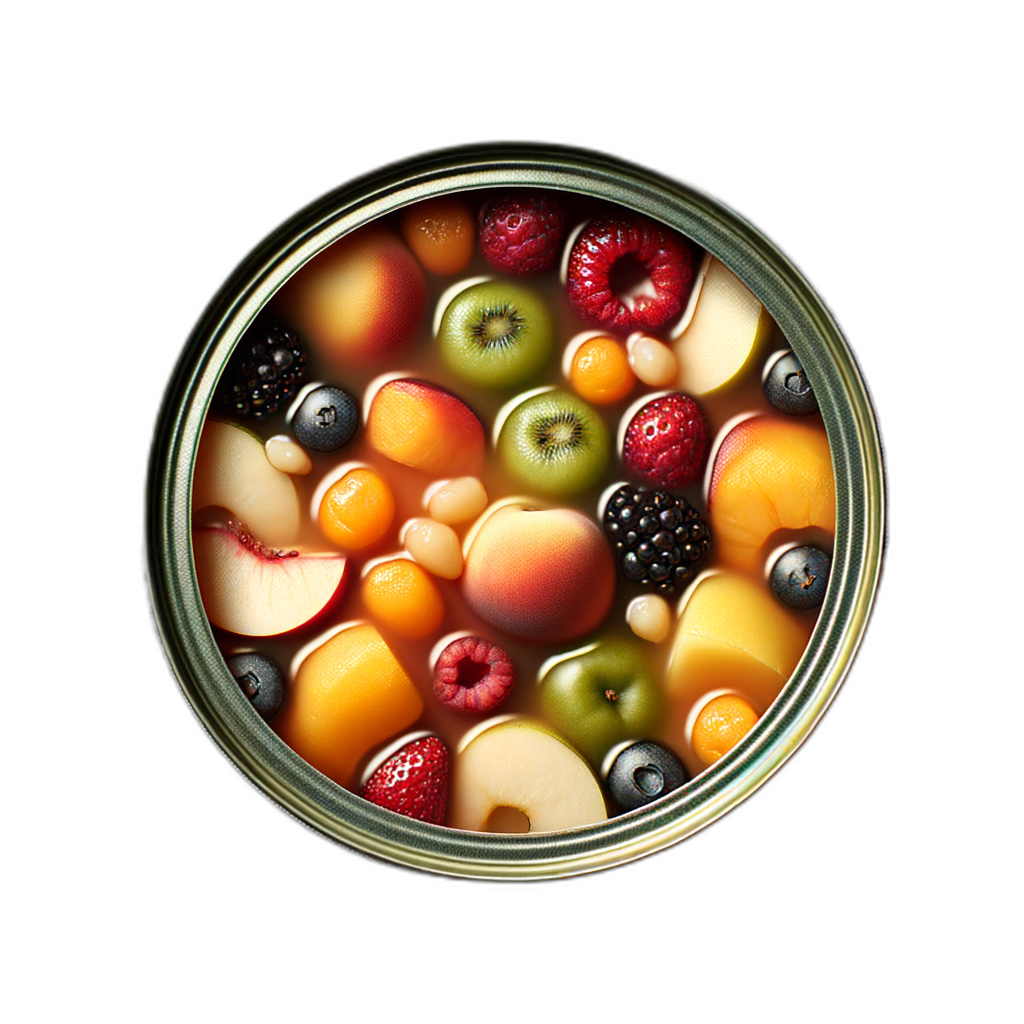 canned fruit cocktail