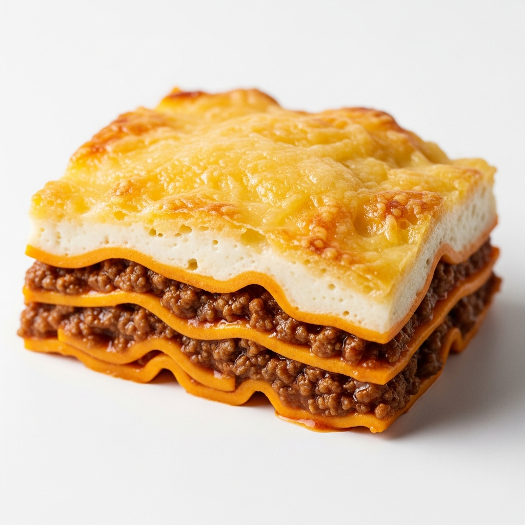 Lasagna alla Bolognese with meat ragù and creamy béchamel