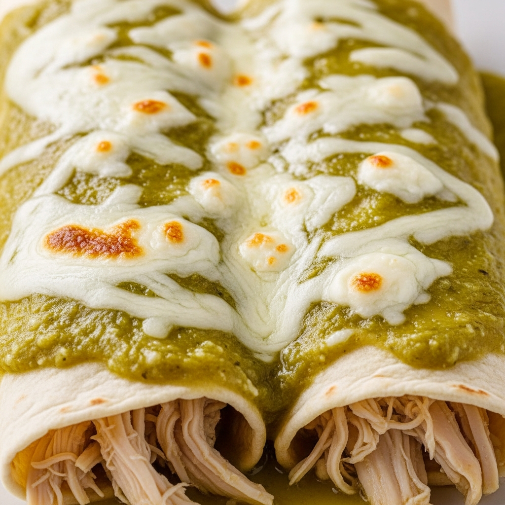 Enchiladas Verdes with Chicken and Queso Fresco