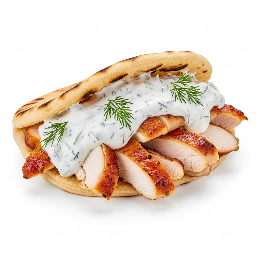 Rotisserie-Style Chicken Gyros with Homemade Tzatziki