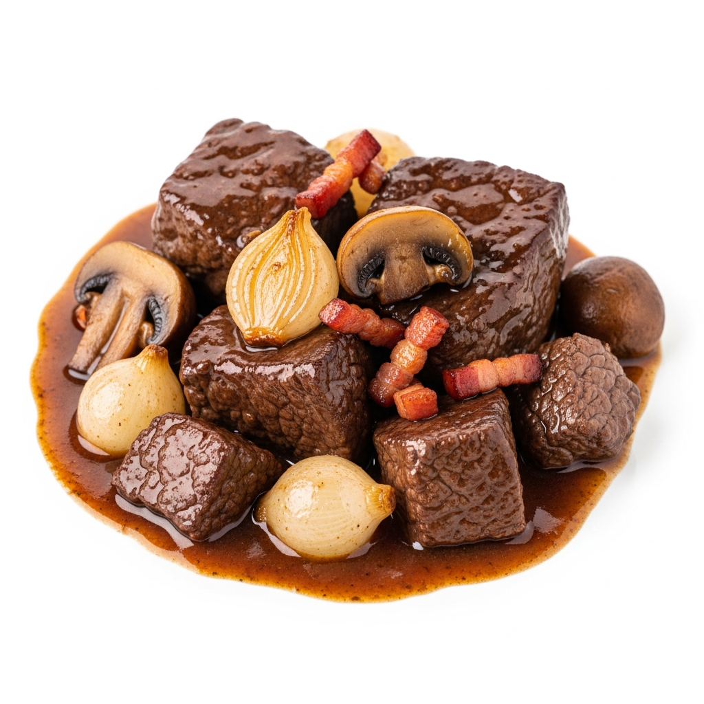 Boeuf Bourguignon with Pearl Onions, Mushrooms and Bacon