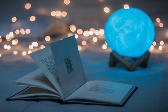 Moon Globe And Book