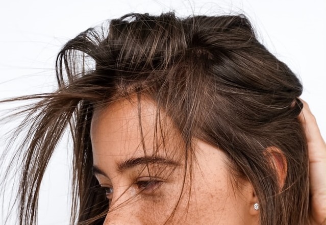 Woman Hair Over Face