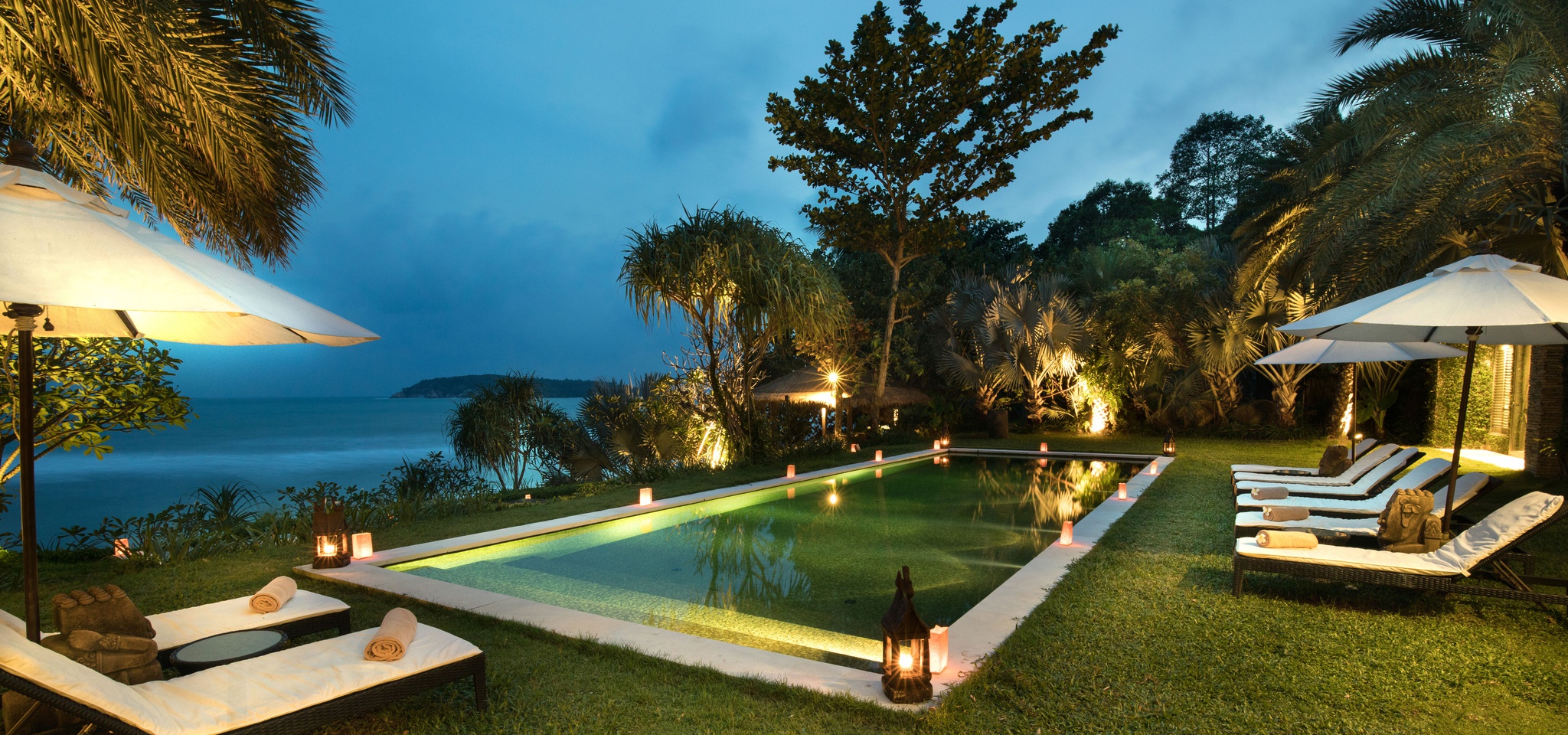 SangsuriVilla2 Pool at Night - Sangsuri Villa 2 - Samui - Thailand