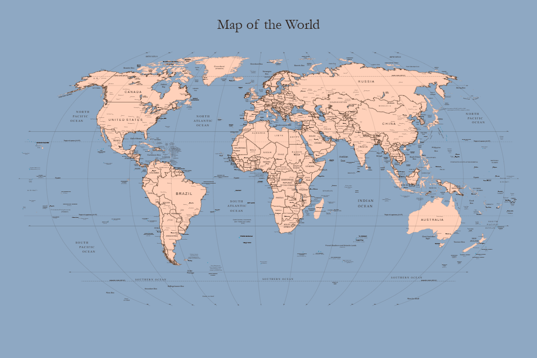 Customizable World Map Poster By Themapic Customizable World Map Poster By Themapic