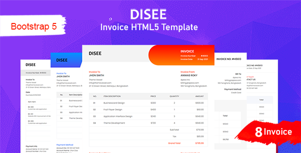 Html5 Invoice Template Free Download