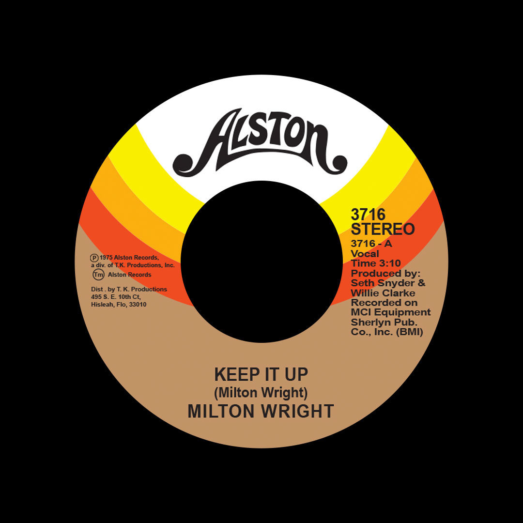 Milton Wright Keep It Up / The Silence That You Keep Alston Records 7", Reissue Vinyl