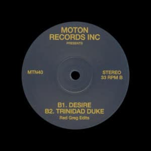 Red Greg Movin / Desire / Trinidad Duke Moton Records 12" Vinyl