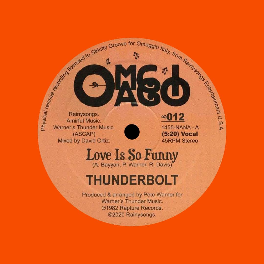 Thunderbolt Love Is So Funny Omaggio 12", Orange, Reissue Vinyl