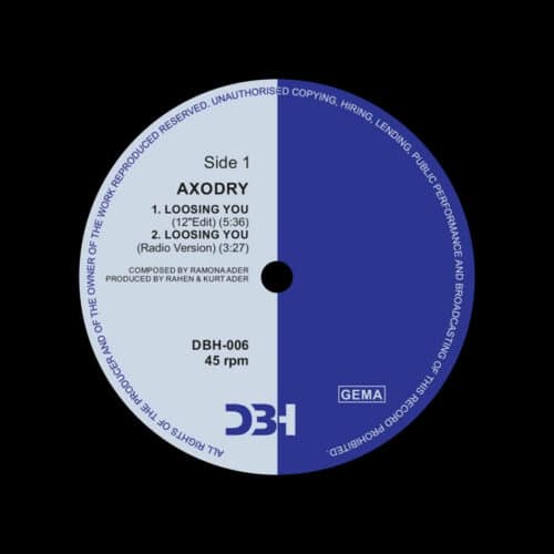 Axodry Loosing You DBH Music 12", Reissue Vinyl