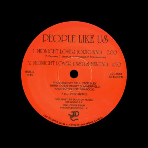 People Like Us Midnight Lover JDC Records 12" Vinyl