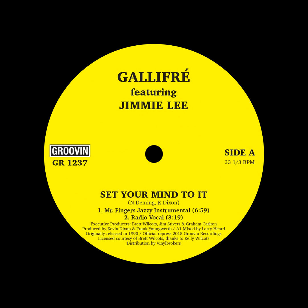 Gallifre Set Your Mind To It Groovin Recordings 12", Reissue Vinyl