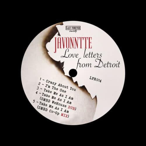 Javonntte Love Letters From Detroit Last Forever Records 12" Vinyl