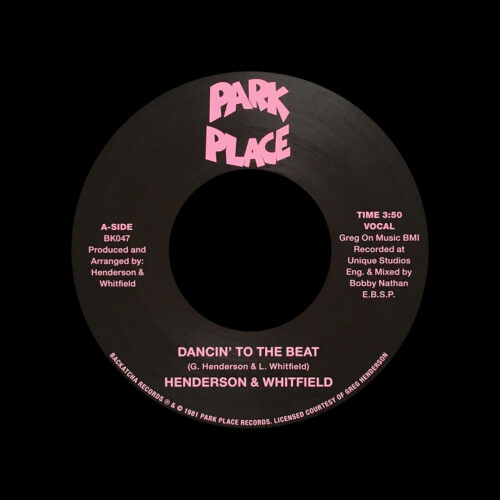 Henderson & Whitfield Dancin To The Beat Backatcha Records Reissue Vinyl