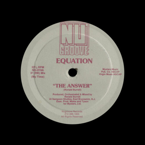 Equation The Answer Nu Groove Records 12" Vinyl