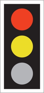 RED AND AMBER also means ‘Stop’. Do not pass through or start until GREEN shows