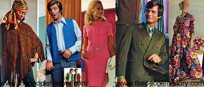 Fashion Clothing Examples From 1970 including  