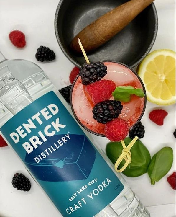 Had the pleasure of mixing up some fresh berry cocktails using Dented Brick Vodka from the Salt Lake City craft distillery. Refreshing and delicious! 