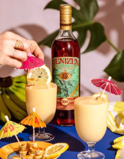 This blended cocktail has us longing for somewhere--ANYWHERE--tropical. But whether you're sipping this frozen treat with your feet in the sand or at home sitting on your sofa, it's just as delicious.