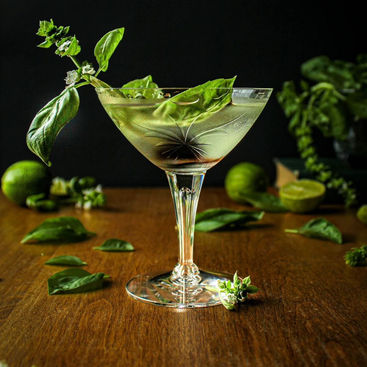 A mezcal and basil Last Word makeover.