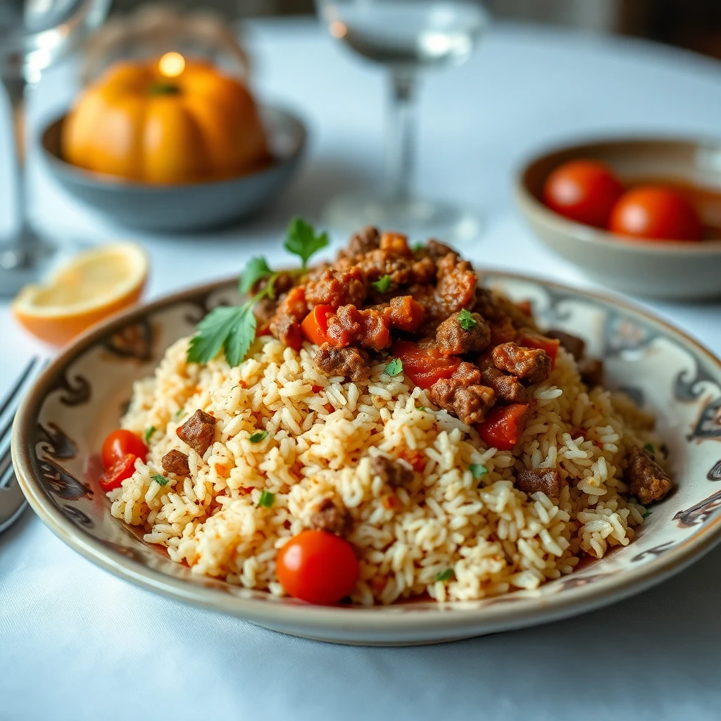 Isotlu Kıymalı Pirinç Pilavı