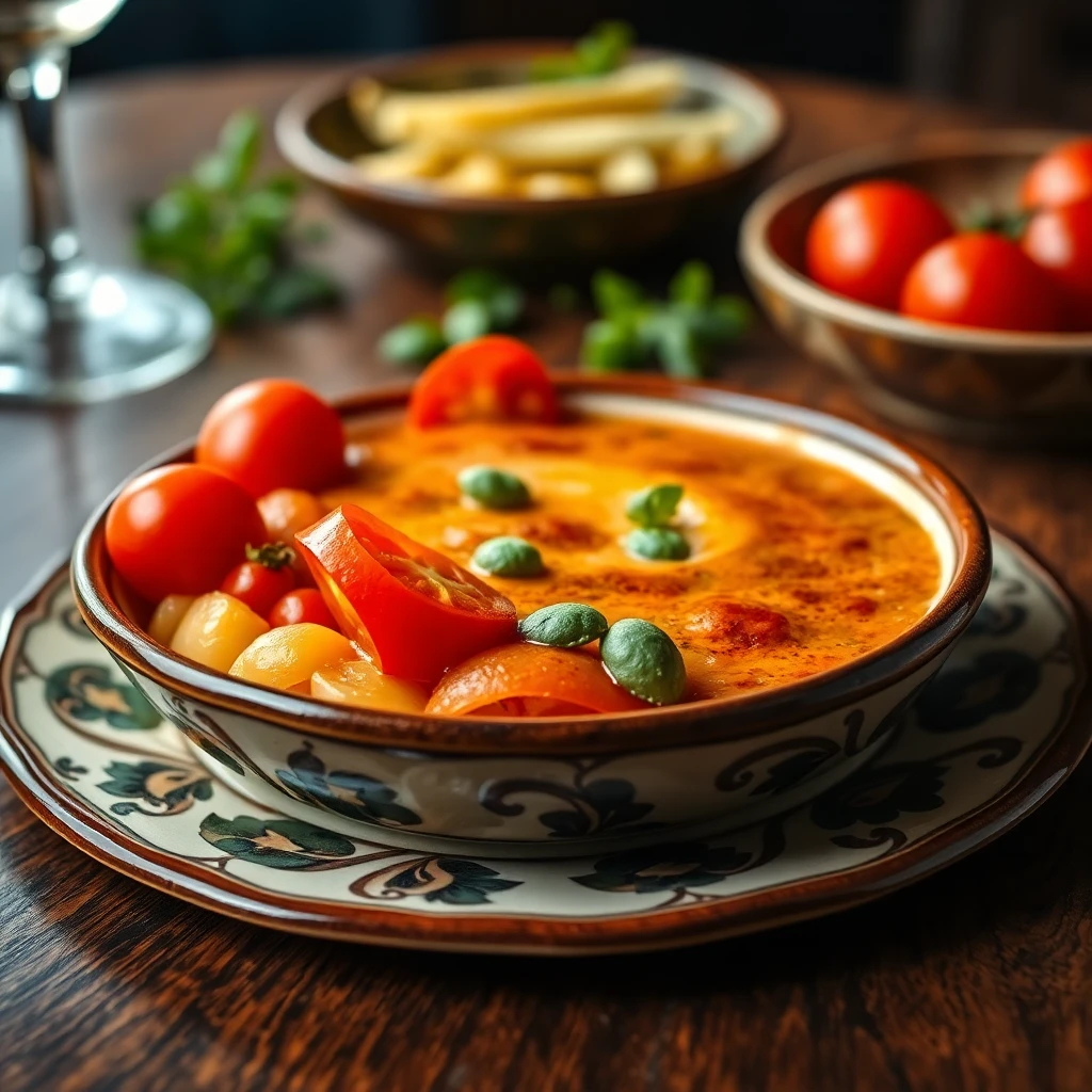 Domatesli ve Kabaklı Yumurta Sarısı Sosu