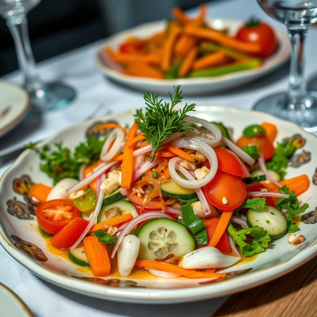 Sebzeli Yaz Salatası ve Sos